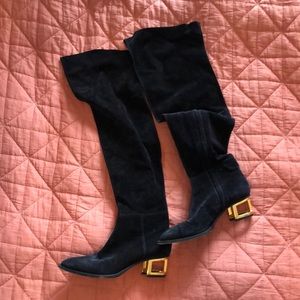 Maiyet knee high suede boots